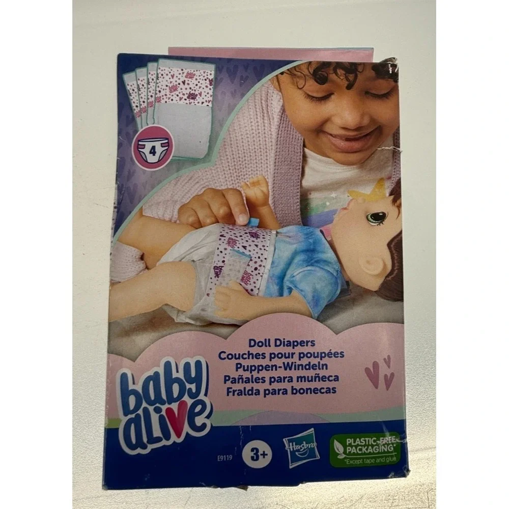 Baby Alive Doll Diapers Refill‎ Pack 4 Count Hasbro Replacement Accessories